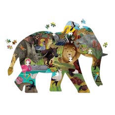Mudpuppy African Safari Elephant Shaped Puzzle 300 Pieces