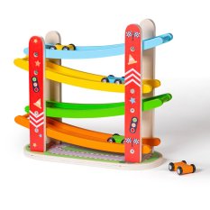 Bigjigs Toys Hölzerne Autorennbahn