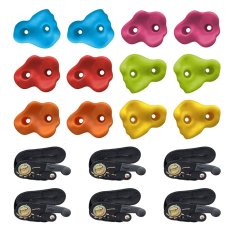 2Kids Toys Presas de escalada con correas para árbol 12 uds