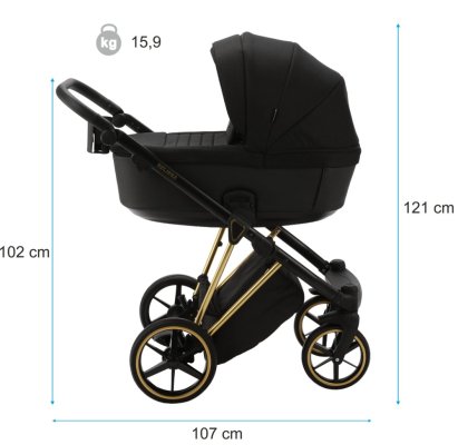 ADAMEX Wózek wielofunkcyjny Belissa Special Edition Black/Gold