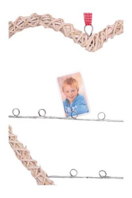 small foot Wohnaccessoires Weidenherz mit Fotohalter