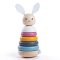 Bigjigs Baby Motorik-Stapelspielzeug Turm Hase aus Holz