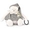 Doudou Gift Set Plush Polar Bear with Ring 30 cm Grey