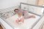 Zábrana na postel Monkey Mum® Popular - 180 cm - tmavě šedá - design