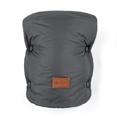 PETITE&MARS Set zimní fusak Jibot 3v1 + rukavice na kočárek Jasie Charcoal Grey