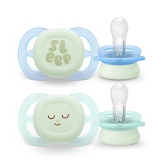 Philips AVENT Ultrastart Night Soother 0-2m Boy, 2 pcs