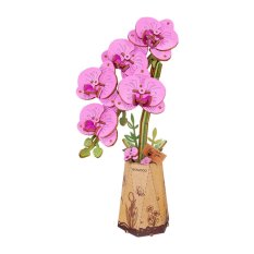 Puzzle 3D en bois Orchidée violette RoboTime