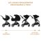 KINDERKRAFT SELECT Kinderwagen kombiniert Yoxi 2in1 Pure Black