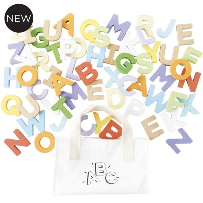 Le Toy Van Lettres dans un sac en toile