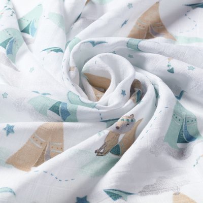 BABYONO Bambusz pelenka 3 db Kék, 70x70 cm