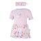 Body Kleid dünnes KR Set Outlast® - rosa Baby/hellrosa Blumen