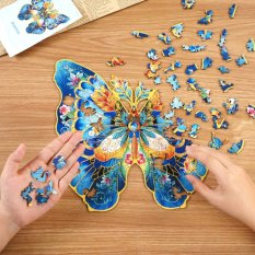RoboTime Träpussel Fjäril Morpho Helena
