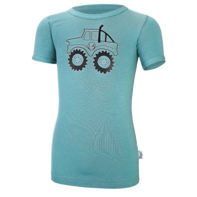 T-shirt sottile manica corta con immagine Outlast® - lichene scuro-auto