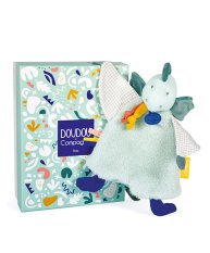 Doudou Geschenkset - Plüsch Schmusetuch Dinosaurier grün 25 cm