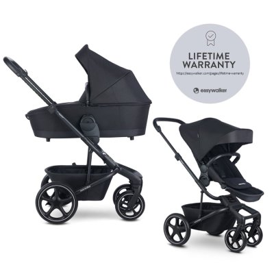 EASYWALKER Kombi-Kinderwagen Harvey⁵ 2in1 Midnight Black LITE RWS