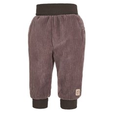 Kalhoty manšestr lem - hnědá