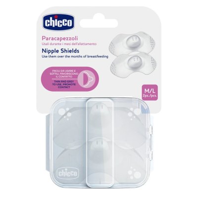 CHICCO Brustwarzenschutz SkinToSkin Silikon 2 Stück M/L