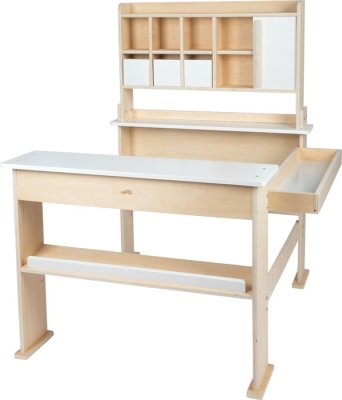 small foot Lesena prodajna stojnica bela