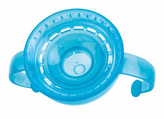 NUBY Taza Tritan no fluida 360° con asas, 6 m+ azul