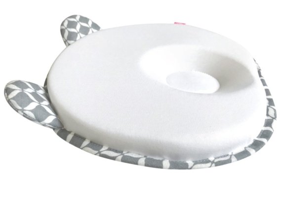 MOTHERHOOD Ergonomisches Stabilisierungskissen für Neugeborene mit Grey Classics-Ohren 0–6 Monate