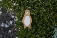 BeWooden Dřevěná magnetka méďa Péťa