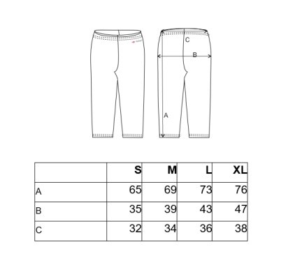 Leggings 3/4 da donna REFLEX sottili Outlast® - nero