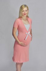 NIKA Chemise de nuit INTIMA 043 saumon avec nœud L