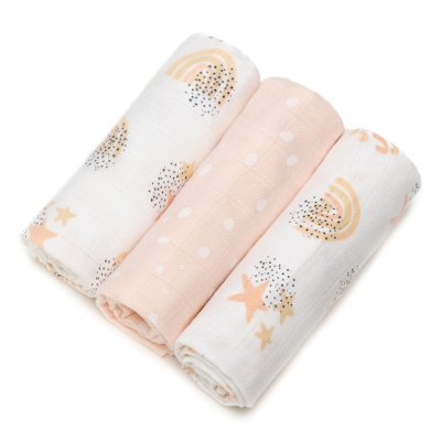 T-TOMI BIO Pelene bambus 70x70 cm, 3 kom, Rainbow