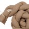 BABYMATEX Nestchen für Babybett Musselin geflochtenes Zopf - braun 200 cm