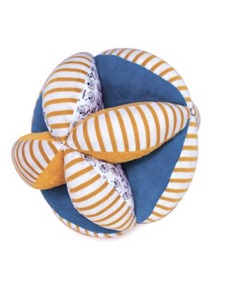 Doudou Textile Activity Ball with Rattle Bee 15 cm