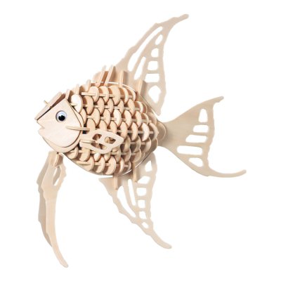 Woodcraft Puzzle 3D en bois Poisson rouge