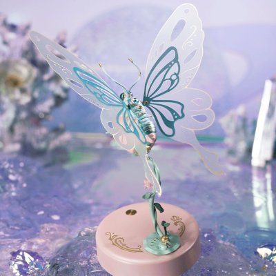 Puzzle 3D mécanique RoboTime Papillon rose