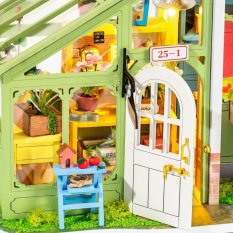 RoboTime Rompecabezas 3D de madera Miniatura de casa Primavera floreciente