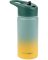 SKIP HOP Trinkflasche mit Strohhalm Edelstahl Wander - Ombré Green, 450ml