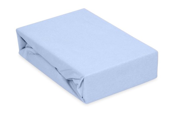 BABYMATEX Jersey Spannbettlaken wasserdicht 60x120 cm hellblau