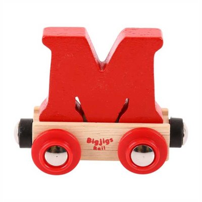 Bigjigs Rail Waggon für Holzeisenbahn - Buchstabe M