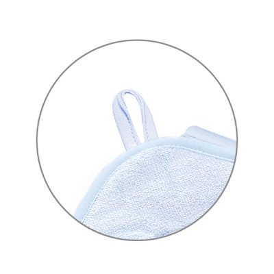 BABYONO Ręcznik z kapturkiem i uchwytami Bambus niebieski 100x100 cm