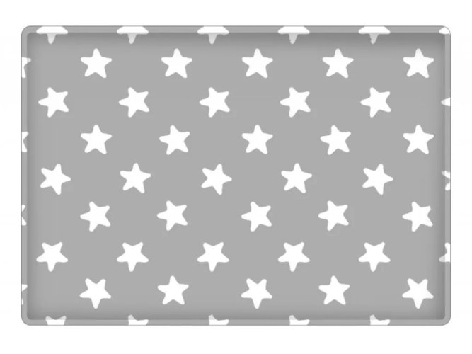 LALALU Podloga za igru Premium White Star 190x130 cm