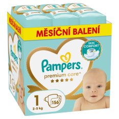PAMPERS Premium Care pañales desechables talla 1, 156 uds, 2kg-5kg