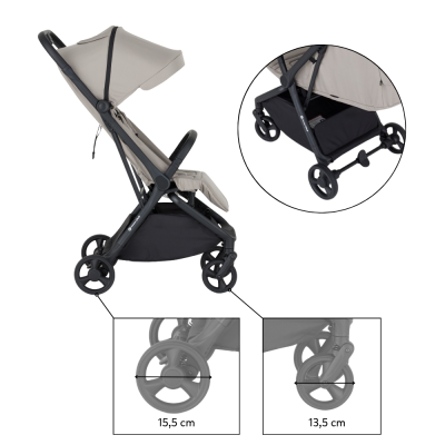 PETITE&MARS Kočárek sportovní Flip Platinum Grey