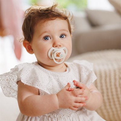 BABYONO Symmetrische Silikonschnuller 6-18m, 2 Stk.