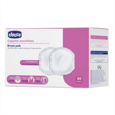 CHICCO Wkładki do biustonosza antybakteryjne 60 szt