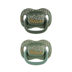 CANPOL BABIES Set symmetrischer Berge Silikonschnuller 6-18m 2 Stück grün