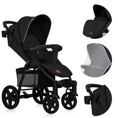 LIONELO Poussette de sport Annet Plus Black Carbon