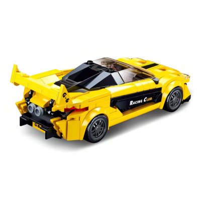 Sluban Model Bricks M38-B0956 Żółty angielski samochód sportowy