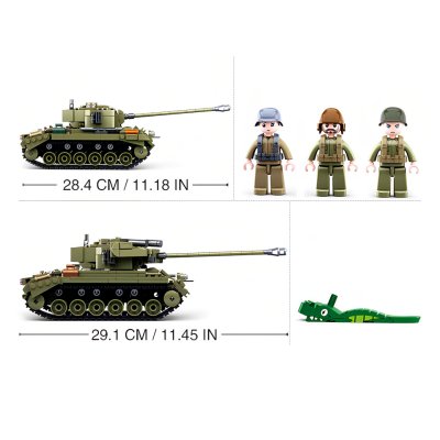 Sluban Army N38-B0860 Mittlerer Panzer 2in1 und Flugabwehrkanone
