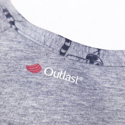 Macacão deslizante DR TISK bainhas Outlast® - mistura cinza/guaxinins mistura cinza