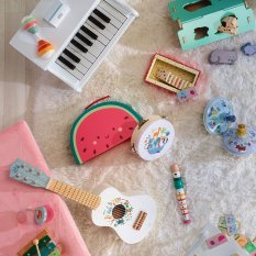 Vilac Drewniany wielokolorowy flet w paski