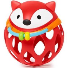 SKIP HOP Rattle for the development of motor skills round in the hand Liška 3m+