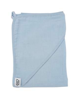 EKO Musselin Badehandtuch Blau 100x100 cm